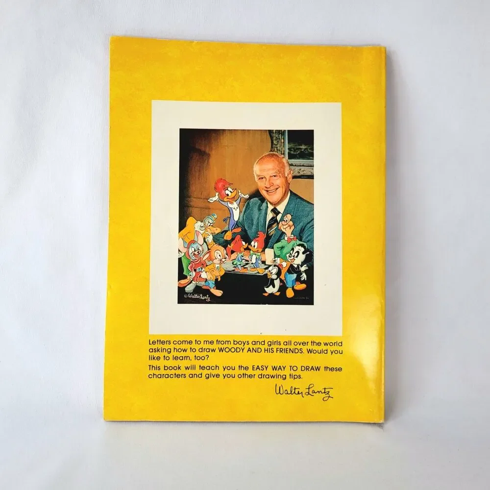 Walter Lantz Easy Way To Draw Woody Woodpecker Coloring Book Vintage 70s Yellow